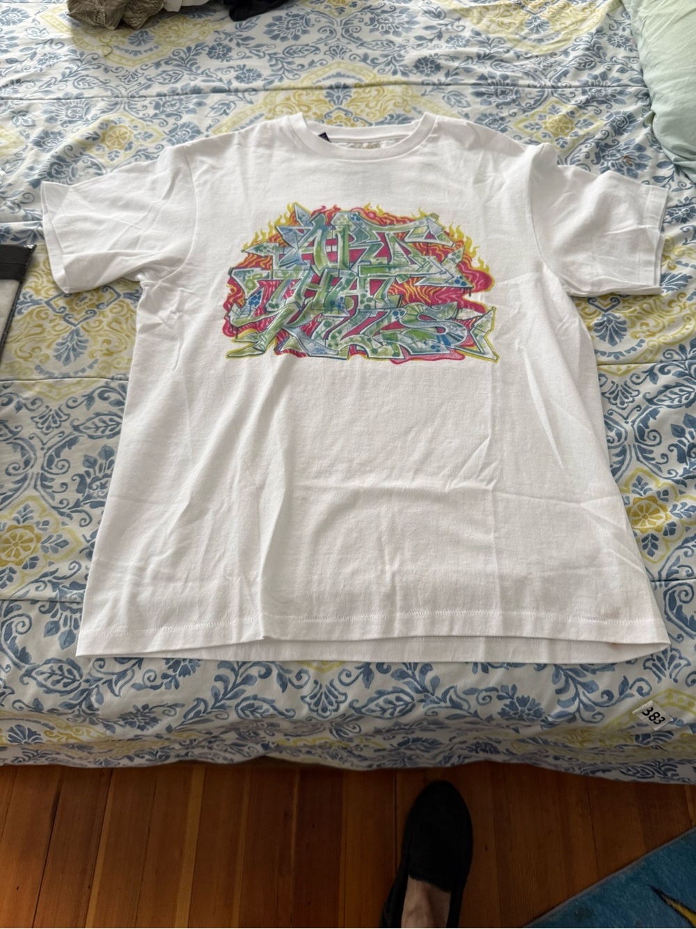 Gallery Dept Art That Kills White Tee with Multicolor Graffiti Chest Print